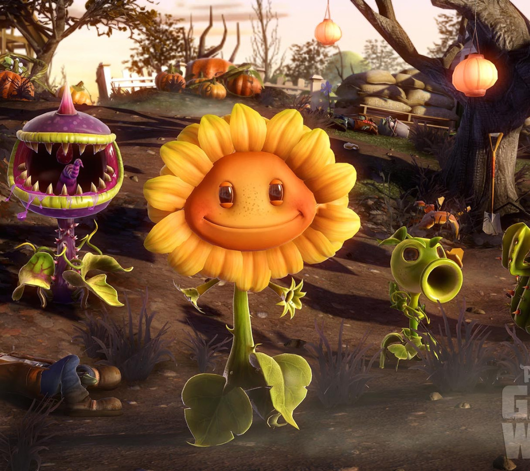 pumpkin, plants, sunflower, cactus, Растения против Зомби, PopCap, Plants v...