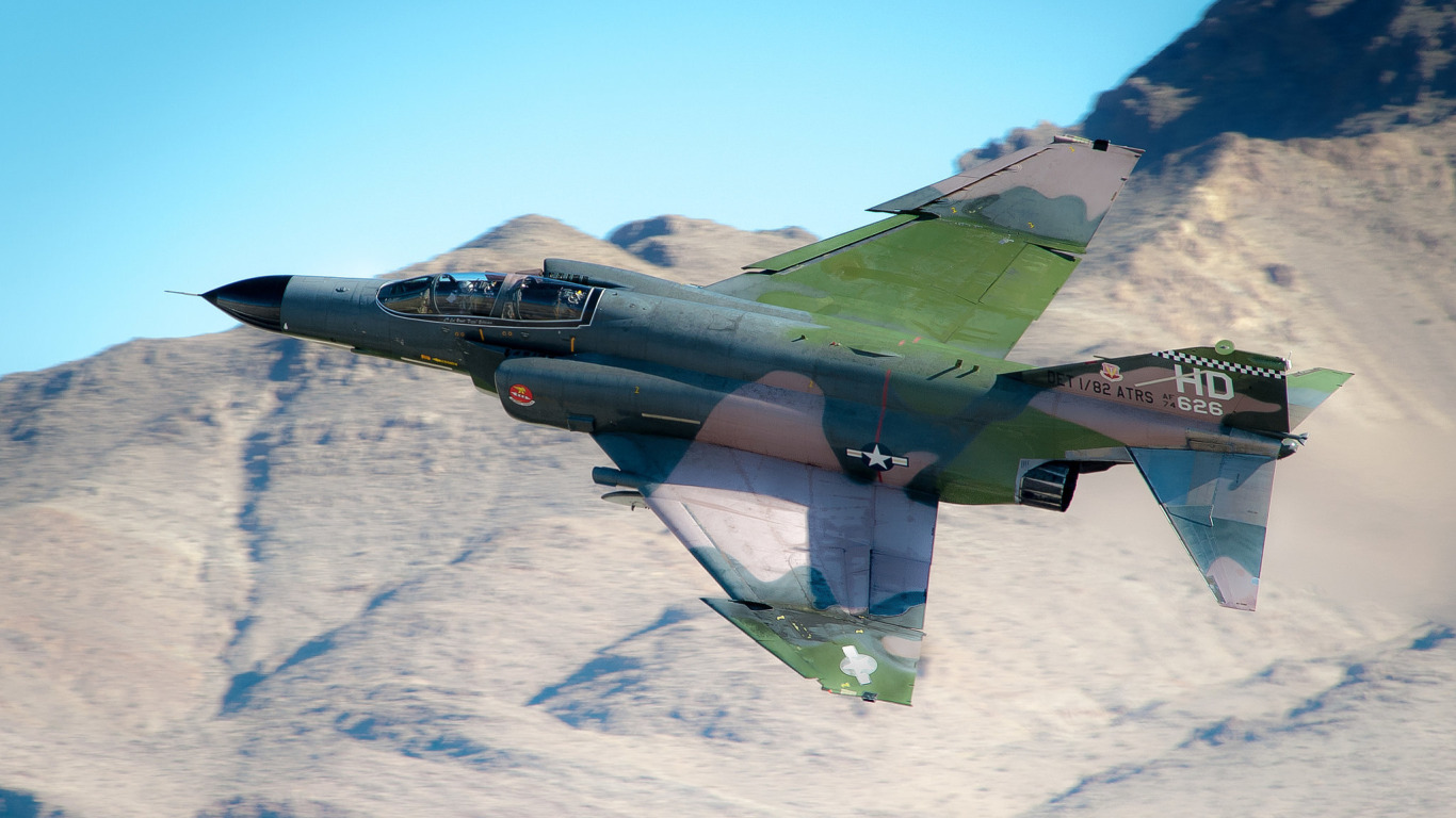 Скачать обои истребитель, F-4, многоцелевой, Phantom II, "Фа