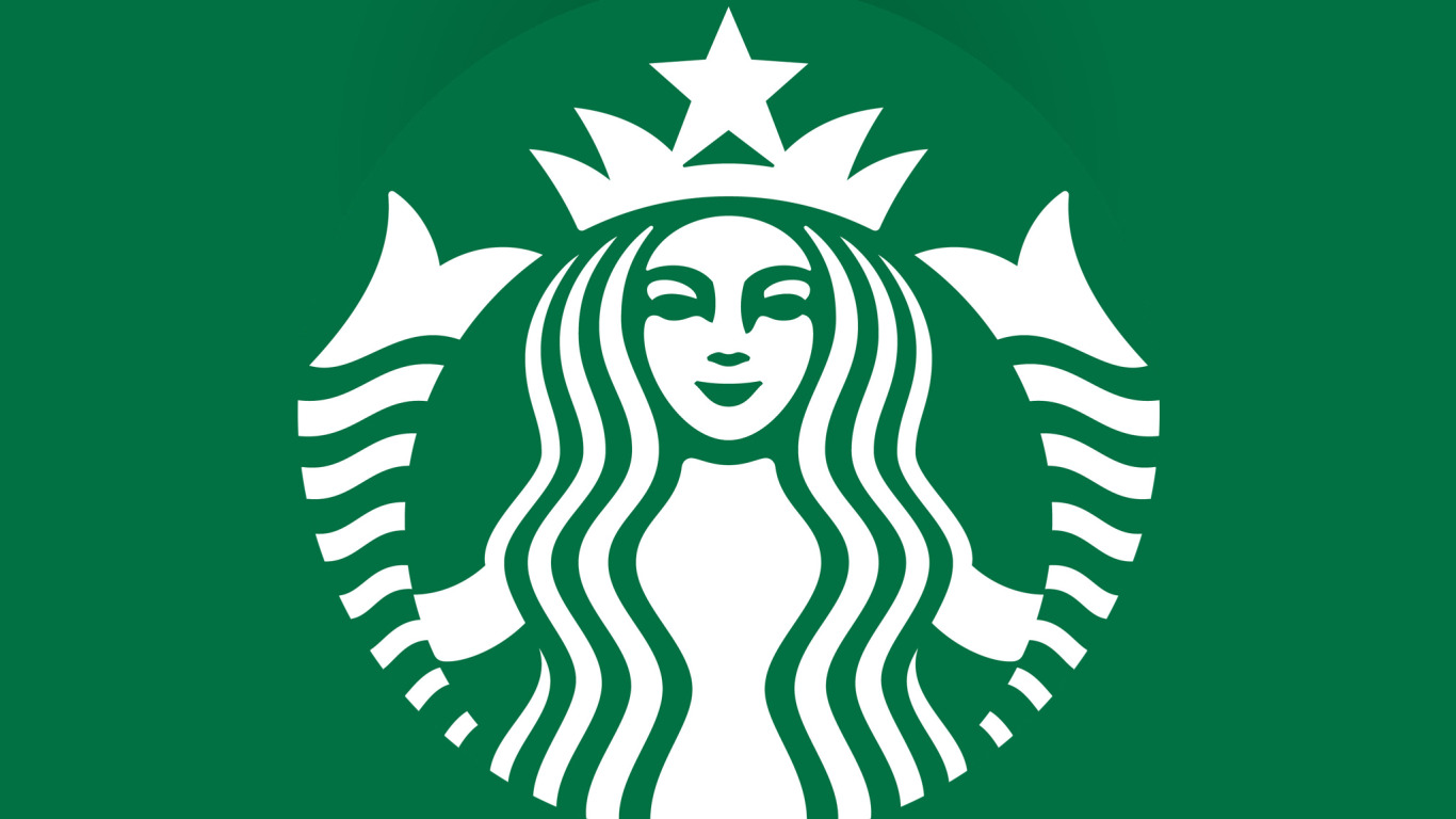 Обои для рабочего стола. green, кофе, эмблема, logo, coffee, Starbucks. 