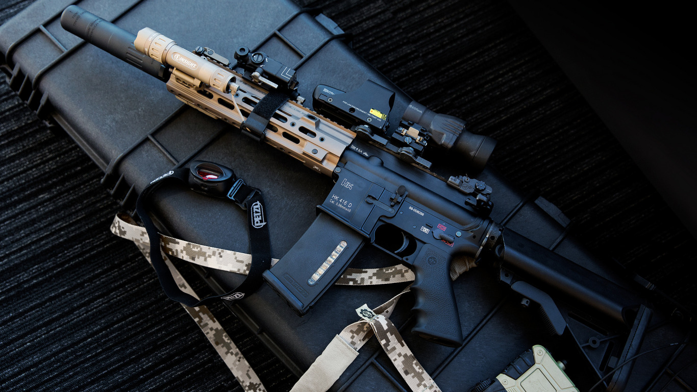 оружие, автомат, HK416, Heckler & Koch. 