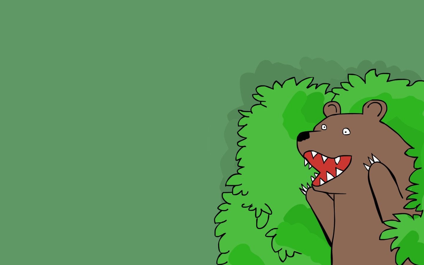 зелень, лес, медведь, крик, комикс, шаблон. 