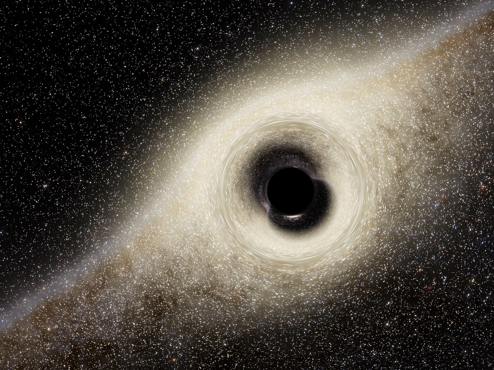 Скачать обои космос, Black Hole, Чёрная дыра, область пространства-времени,...