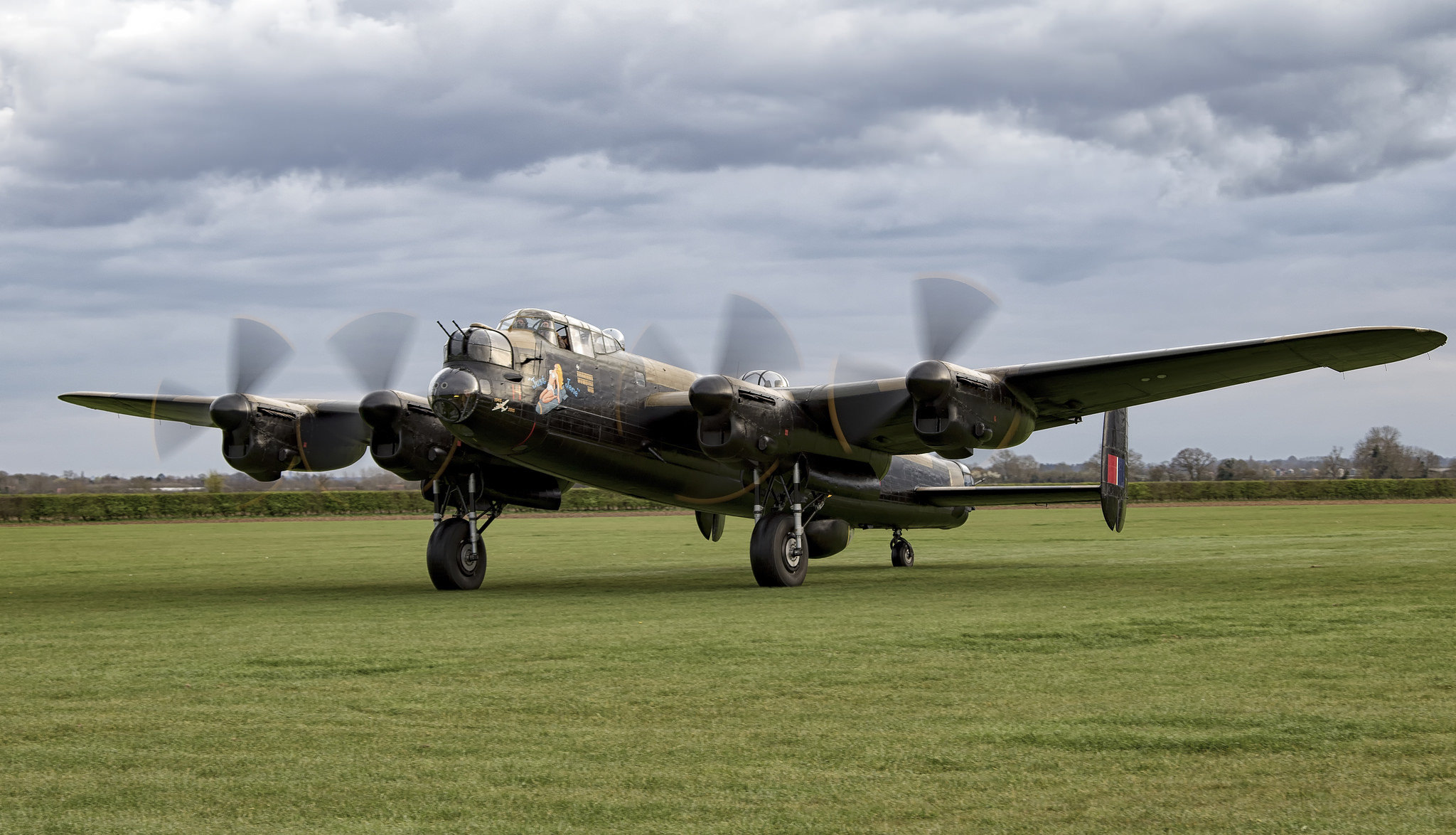 Скачать обои бомбардировщик, четырёхмоторный, тяжёлый, Avro Lancaster