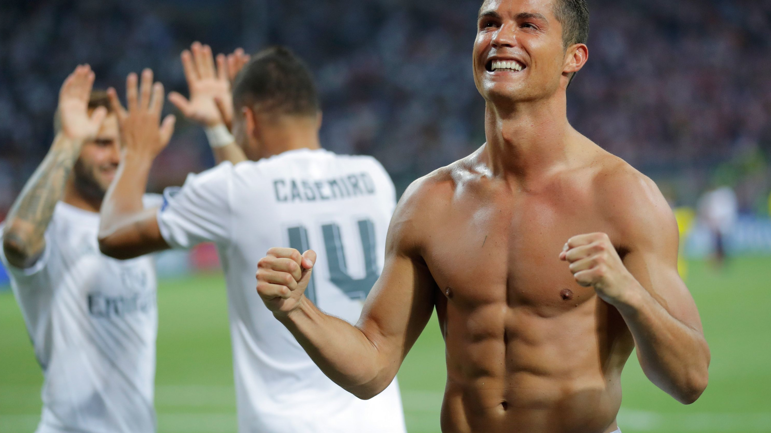 Обои для рабочего стола. радость, футбол, победа, форма, Cristiano Ronaldo,...