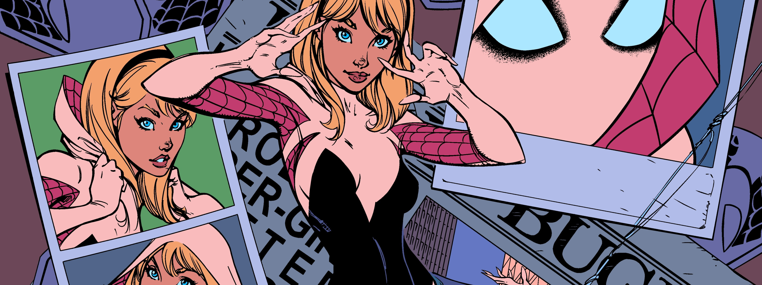Скачать обои девушка, герой, art, Marvel Comics, Gwen Stacy, Spider-Gwen, р...