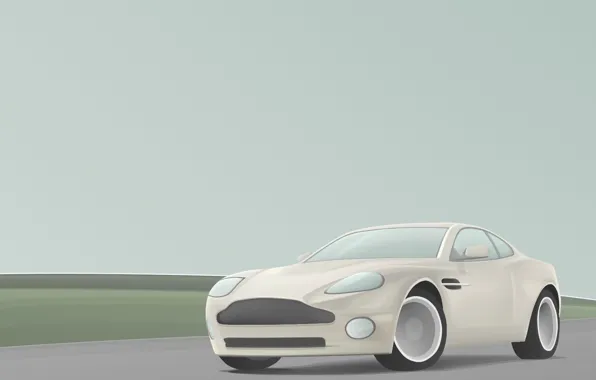 Картинка мечта, simple, простота, серый, dream, Aston Martin, определенность, vector, ясность