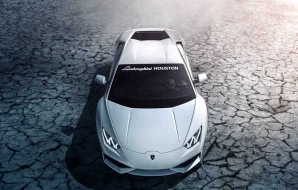 Картинка Lamborghini, white, Houston, front, LP 610-4, Huracan, LB724