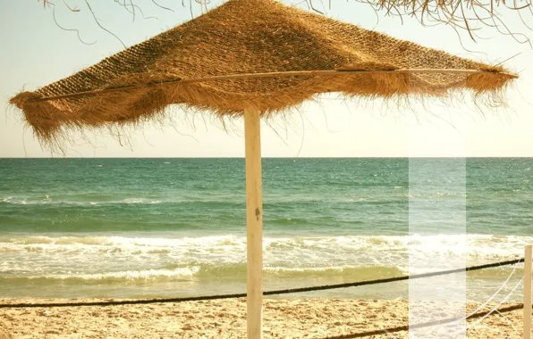 Картинка песок, море, волны, пляж, пена, отдых, tunesia, полоса
