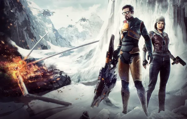 Картинка Half-life, Гордон Фримен, Valve, Аликс Вэнс