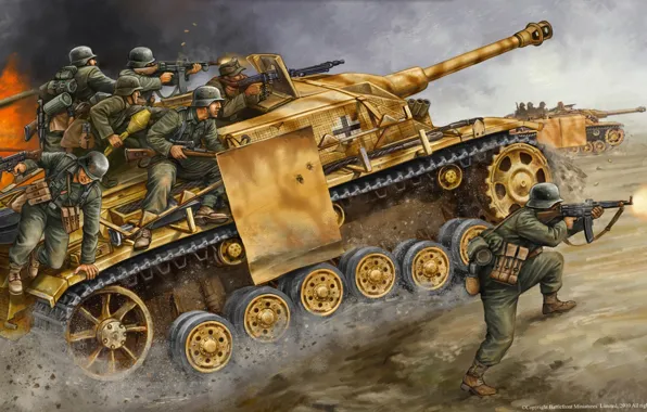 Картинка война, солдаты, германия, немцы, вермахт, Stug IV, штюг