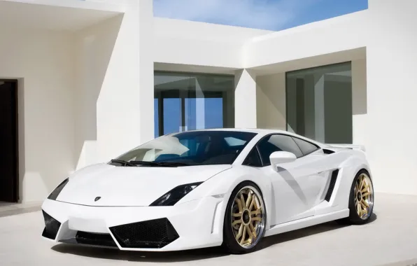 Картинка Lamborghini, Дом, Белая