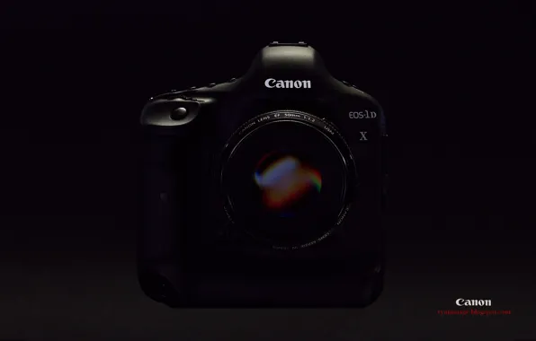 Картинка обои, фотоаппарат, черный фон, Canon, 1Dx