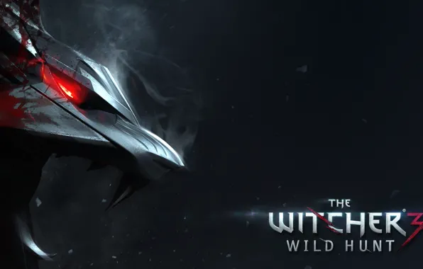 Картинка надпись, злость, кровь, клыки, Волк, красные глаза, чёрный фон, The Witcher 3: Wild Hunt, Однопользовательская …