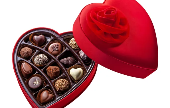 Картинка цветок, любовь, праздник, сердце, роза, шоколад, конфеты, red, love, rose, flower, крем, i love you, …