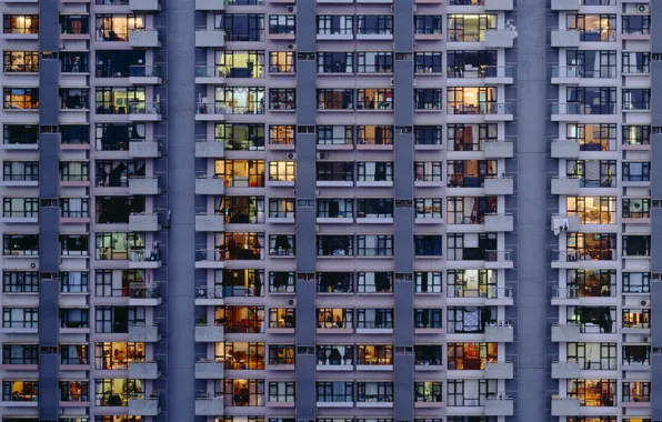 Картинка windows, building, apartment