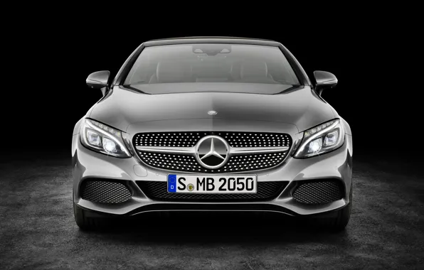 Картинка Mercedes-Benz, кабриолет, черный фон, мерседес, AMG, амг, Cabriolet, C-Class, A205