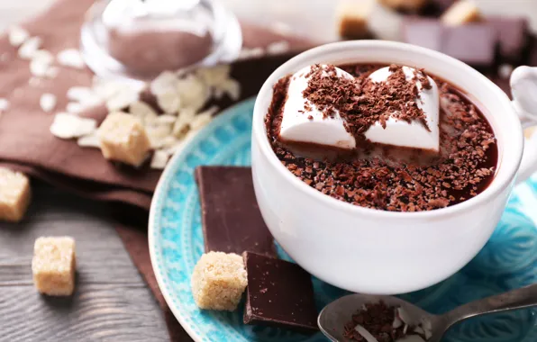 Картинка шоколад, hot, cup, chocolate, какао, cocoa, зефир, marshmallow