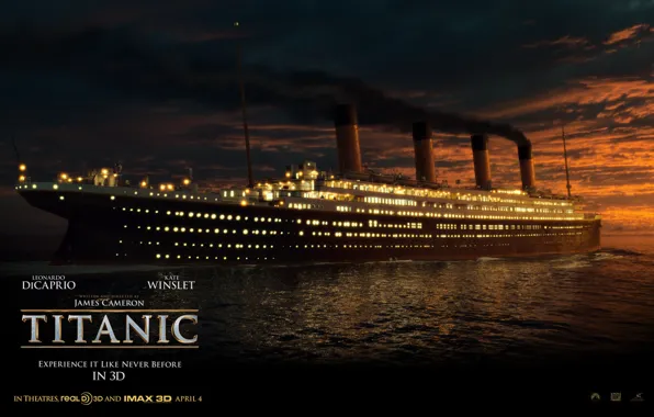 Картинка Ночь, Корабль, Титаник, Titanic