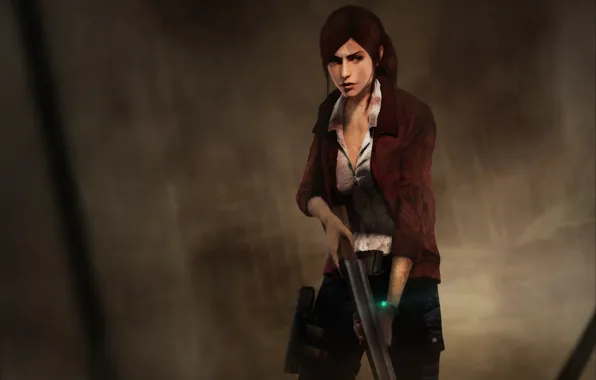 Картинка девушка, ружье, capcom, Claire Redfield, Resident Evil: Revelations 2