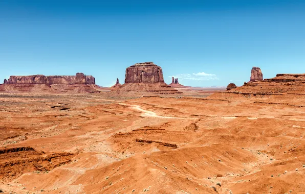 Картинка песок, небо, горы, пустыня, долина, Аризона, Юта, USA, США, Sky, Rock, desert, Arizona, Sand, Utah, …