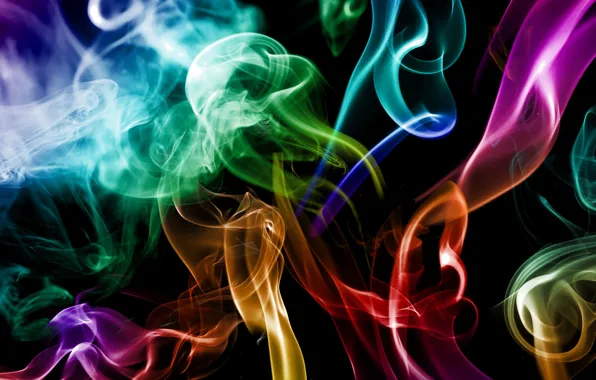 Картинка цвета, абстракция, креатив, дым, smoke, colours