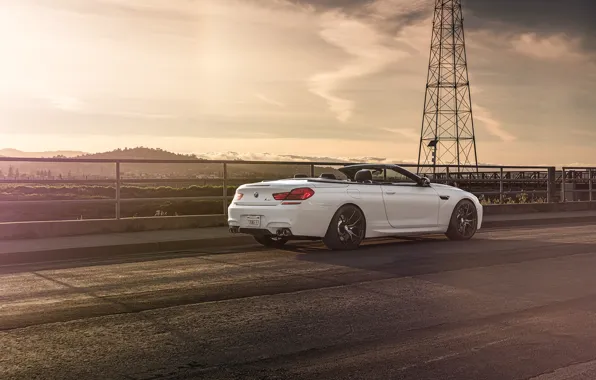 Картинка BMW, White, Forged, Convertible, Wheels, Rear, Strasse