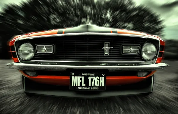 Картинка Mustang, Ford, 1970, front