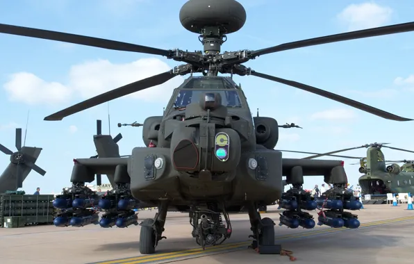 Картинка вертолет, США, боевой, армии, helicopter, Apache, ударный, AH-64, основной, середины, 1980-х.г., Апач