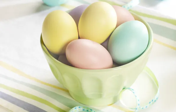 Картинка стол, праздник, яйца, Пасха, крашенки, Великдень