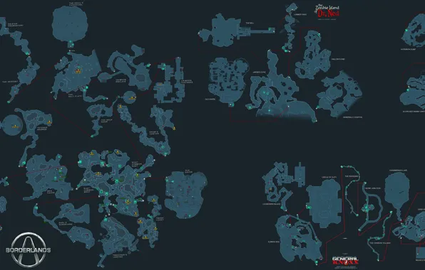 Картинка map, Borderlands, detailed