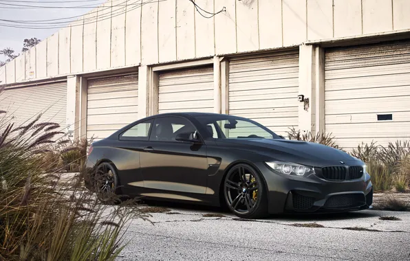 Картинка BMW, Car, Front, Black, Coupe, Matte, Wheels, Ligth