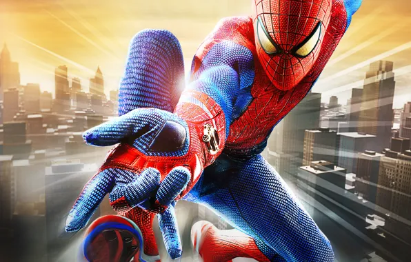 Картинка город, Marvel, The Amazing Spider-Man, Удивительный Человек-паук, Peter Parker, Питер Паркер