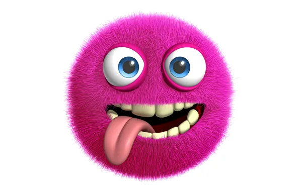 Картинка monster, face, funny, cute, fluffy