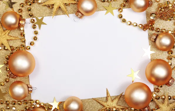 Картинка украшения, золото, шары, Новый Год, Рождество, golden, Christmas, balls, New Year, decoration