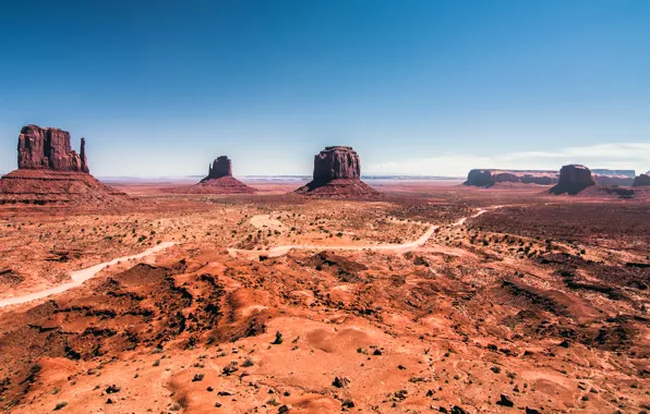 Картинка песок, небо, горы, пустыня, долина, Аризона, Юта, USA, США, Sky, Rock, desert, Arizona, Sand, Utah, …