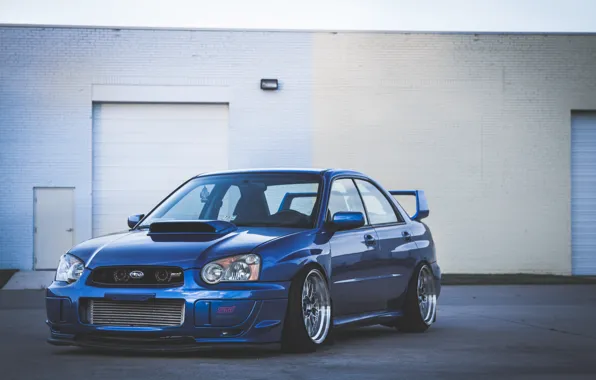 Картинка Subaru, синяя, blue, wrx, impreza, субару, sti, импреза