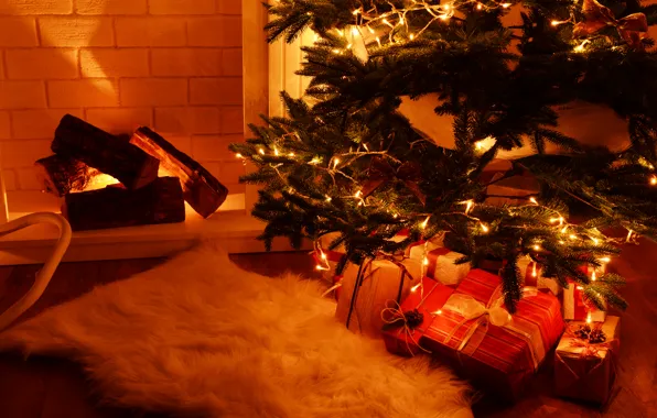 Картинка украшения, игрушки, елка, Новый Год, Рождество, камин, Christmas, merry, Xmas, decoration, fireplace