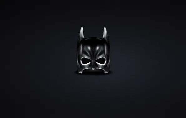Картинка темный, минимализм, маска, Бэтмен, Batman, комикс