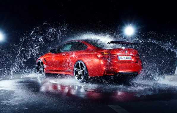 Картинка BMW, German, Red, Car, Water, Rear, AC-Schnitzer