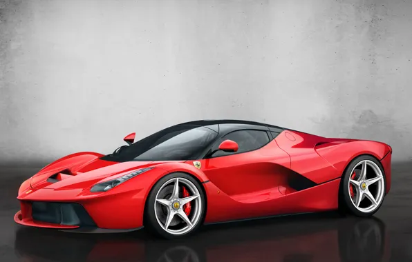 Картинка красный, Ferrari, автомобиль, new, 2013, LaFerrari