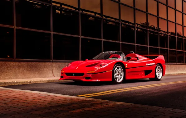 Картинка red, supercar, Ferrari F50