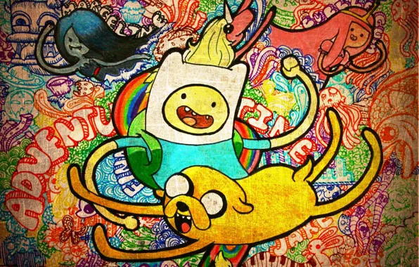 Картинка Джейк, Adventure Time, Фин, Время Приключений