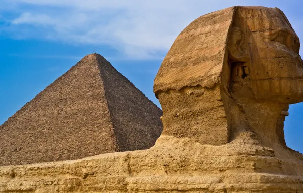 Картинка Сфинкс, пирамида, Египет, скульптура