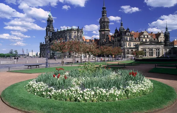 Картинка Германия, Площадь, Дрезден