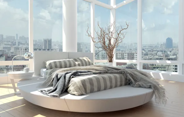 Картинка window, room, bed