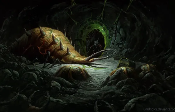 Картинка worms, creatures, tunnels, Diablo 2