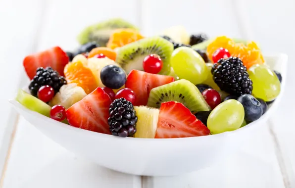 Картинка ягоды, миска, фрукты, десерт, fruits, dessert, berries, фруктовый салат, bowl, fruit salad