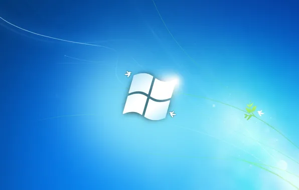 Картинка синий, фон, Windows, Microsoft