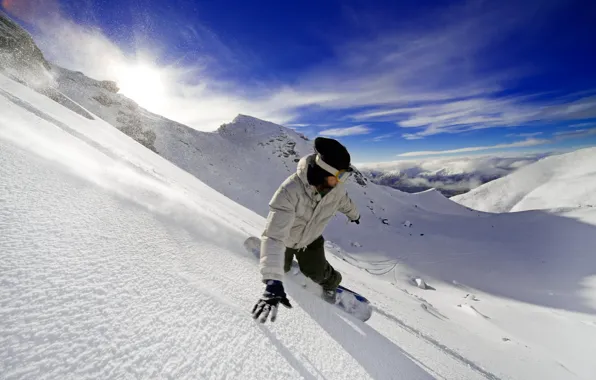 Картинка свобода, горы, сноуборд, адреналин