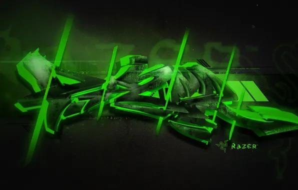 Картинка Green, Graffiti, Razer